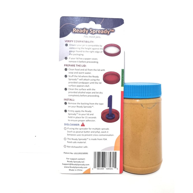 Ready Spready, Peanut Butter Spreader, Flexible Attachment for Spreading Peanut