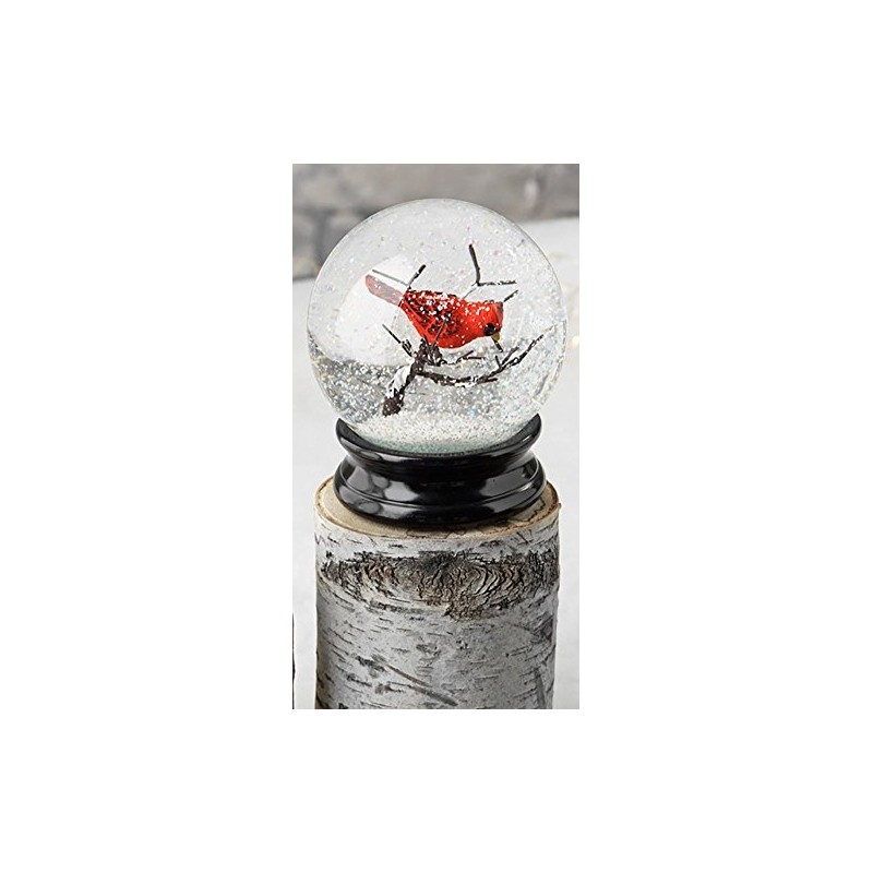 Winter Snow Globe by RAZ Imports: 4.5 Inch Cardinal Snow