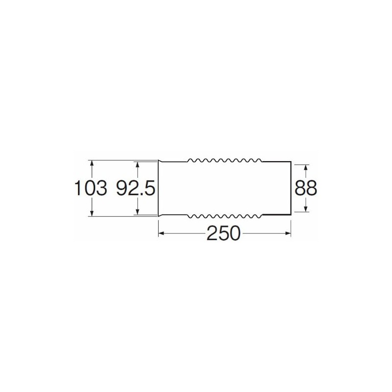 SANEI [Flexible Drain Joint for Toilet] Length 9.8 inches (250