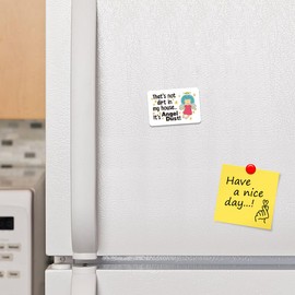 Kruzroyal FM184 That's not dirt in my house.. it's angel dust! Novelty Funny Gift Idea Glossy Rectangle Metal Fridge Magnet