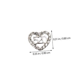 Ipetboom 40pcs Heart Shaped Nail Diamonds Nail Art Decoration DIY Projects Charms Nail Accessories Heart Shape Patches Shiny Nail Art Diamond Decor Manicure Charm Gem Zinc Alloy Flash
