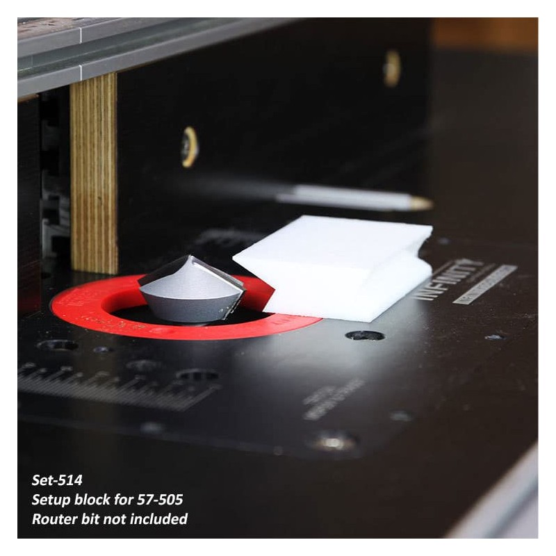 Infinity Cutting Tools Setup Block for Hexa / Dodeca Router