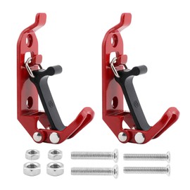 Shovel Mount for Roof Rack, 2PCS Roof Rack Mounting Brackets, Metal Shovel Axe Holder Clamps Wall Mounting Brackets Kit Accessories for Roof Rack Truck Boats Equipment Tool(COLOR:Red)