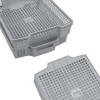 Readsky Grey Flat Plastic Storage Baskets Stackable, 38.5cm x 28cm