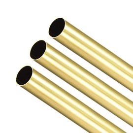 MACHSWON 3 Pcs Brass Round Tube H65 Copper Tubes Pipe 300mm Length 9mm OD 0.2mm Wall Thickness Seamless Straight Pipe Tubing