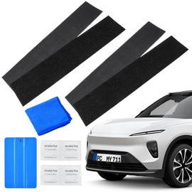 Qaestuan 2 Stück Klett Kennzeichenhalter Rahmenlos, Kennzeichenhalter Klett, Wetterfestes Nummernschildhalter, Auto Kfz Kennzeichen Selbstklebend, Kennzeichen Klett für Standardkennzeichen