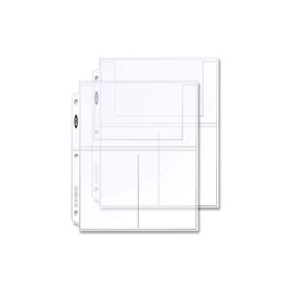 BCW Pro 3-Pocket Page 20 (Twenty Pages) (4 X 6 Cards, Postcards or Photos), Clear