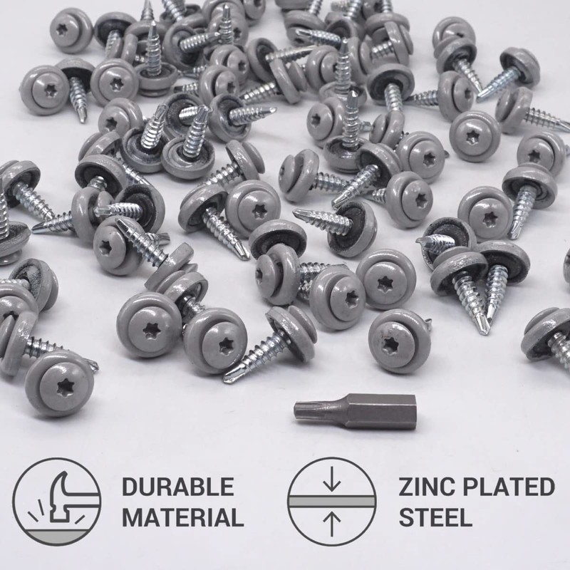 SKIR'CO (40 Pieces) Roofing Screws 4.8 x 20 mm Painted