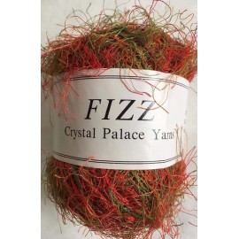 Crystal Palace Fizz Eyelash Yarn #9527 Turning Leaves -Red Copper Green 50g 120y