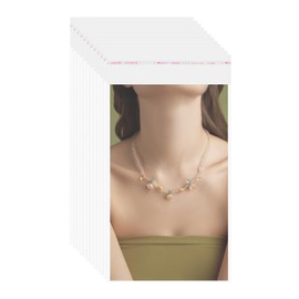 sourcing map 50 Pcs Clear Plastic Sleeves, 9" x 6" OPP Clear Sleeves Storage Bags Mat Board Center Resealable Plastic Bags for Clothing Jewelry Photos Party Favors, Transparent