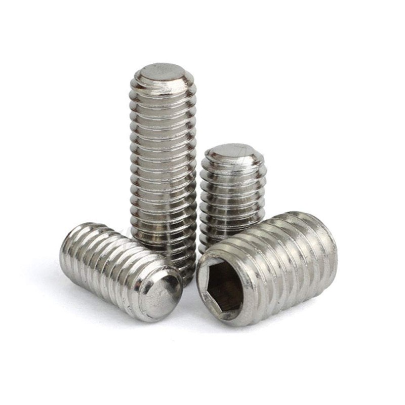 50Pcs Cup Point Grub Screw Stainless Steel Hex Head Allen