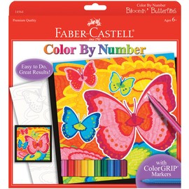Faber-Castell Color by Number Bloomin' Butterflies - Color and Display 1 Color by Number Board