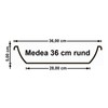 Euro3Plast Medea 1482.62 Saucer 36 cm Anthracite