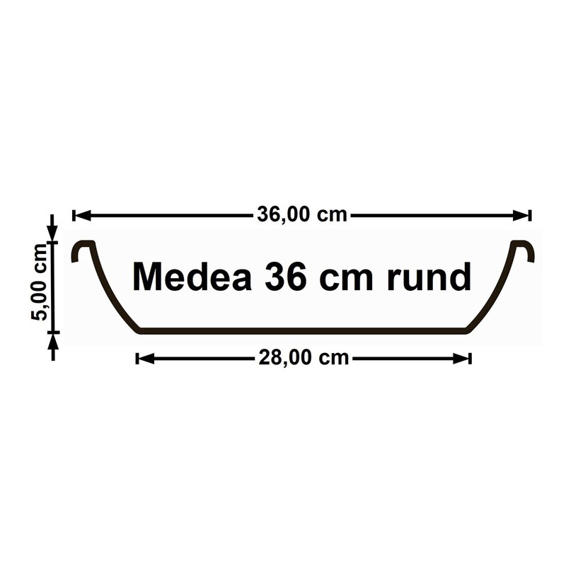 Euro3Plast Medea 1482.62 Saucer 36 cm Anthracite