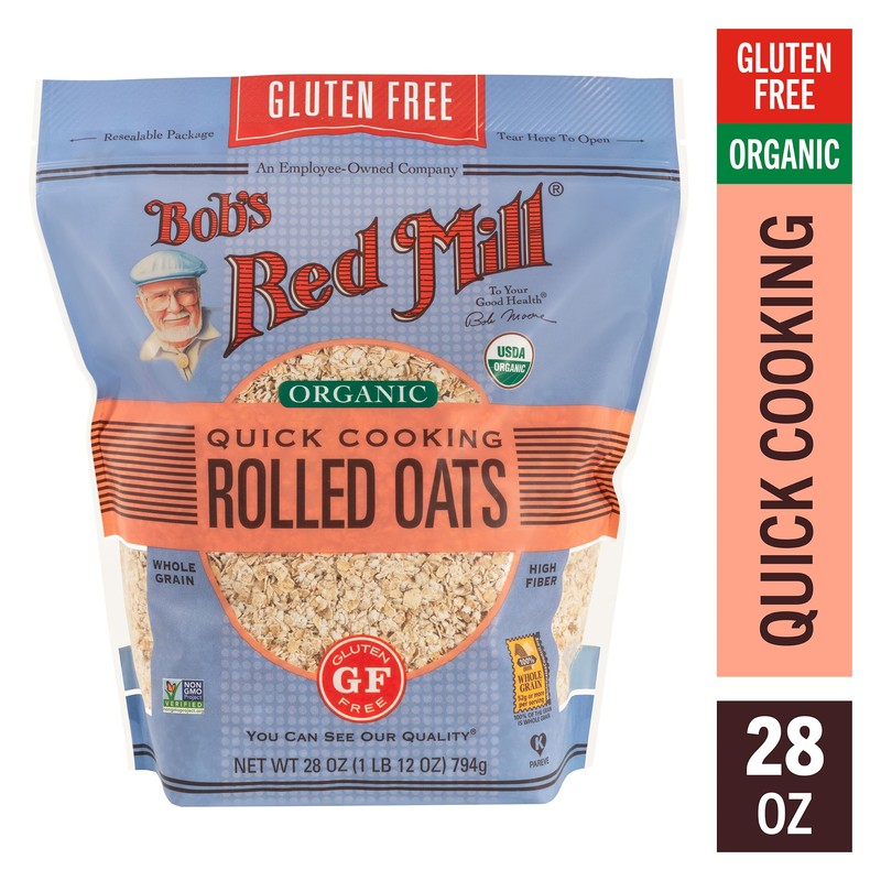 Bob's Red Mill Quick Cooking Organic Rolled Oats, 28 oz