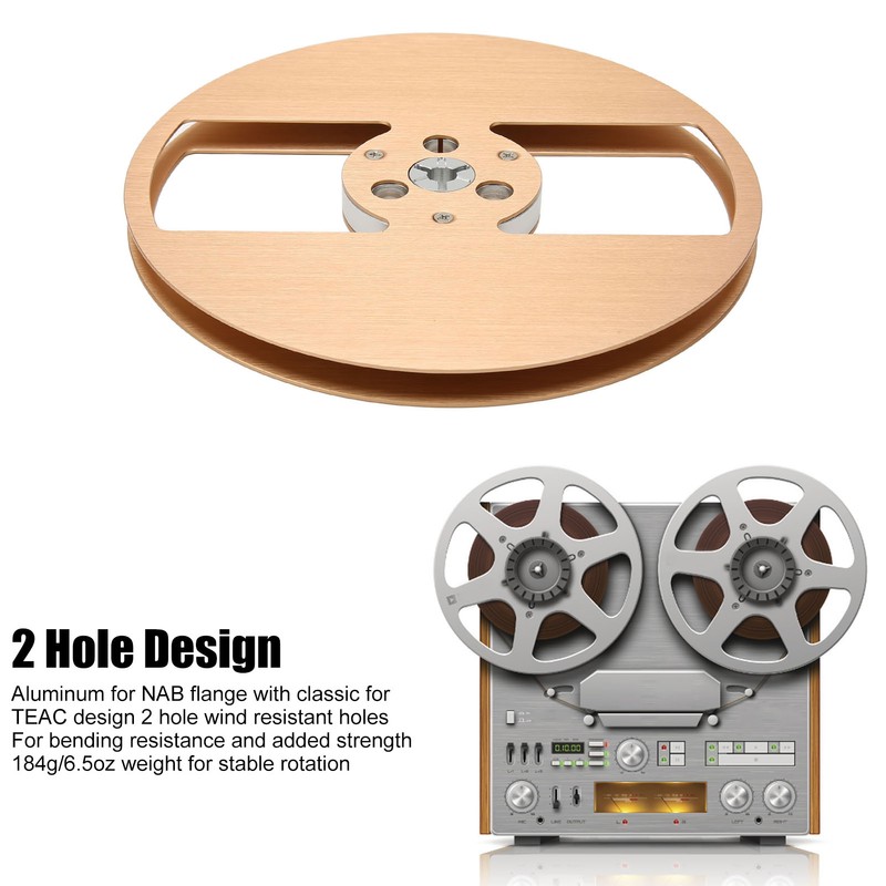 1/4 7 Inch Empty Reel Aluminum Alloy 2 Hole Opening