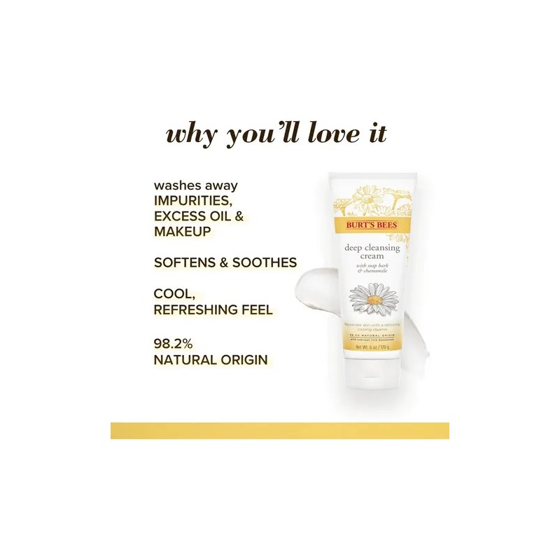 Crema de Limpieza Facial Burt's Bees Profunda con Manzanilla y