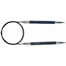 KnitPro Royale: Knitting Pins: Circular: Fixed: 150cm x 8.00mm, Birchwood, brass, Multi-Colour, 8mm