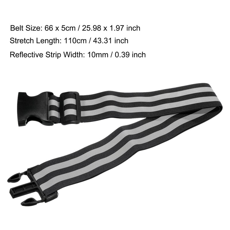 sourcing map Reflective Belt Bands 26x2 Inch Strip High Visibility