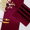 Horbaunal 12 Pack Burgundy Satin Table Runner 12 x 108