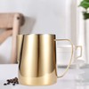 Tomotato Milk Foam Jug, Gold Stainless Steel Milk Jug Frothing