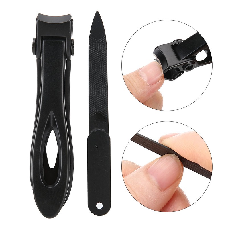 2Pcs/Set Large Stainless Steel Nail Clipper Finger Cutter Trimmer Nail