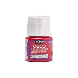 Pebeo 45ml Deco Pearl, Acrylic, Red, 7 x 4.5 x 4.5 cm