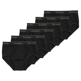 Stanfields Men’s Briefs, 6-Pack (Black, X-Large)