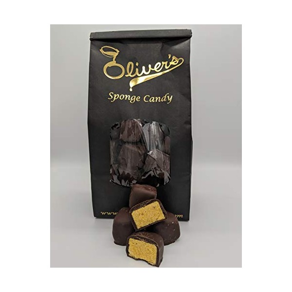Oliver's Sponge Candy - Dark Chocolate, 1 pound