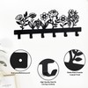 2 PCS Wall Mounted Metal Towel Rack with 6 Hooks