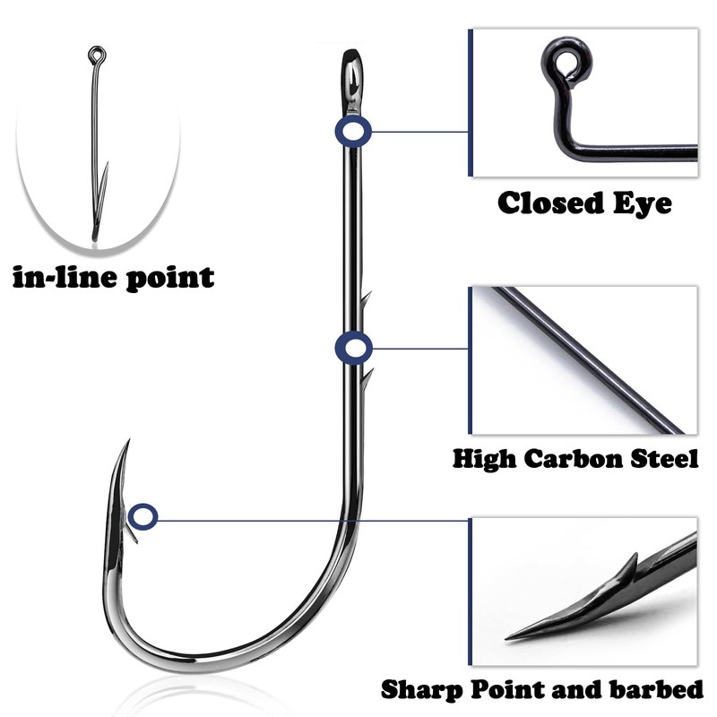 9KM DWLIFE Right Angle Jig Hooks Fishing - 50pcs Aberdeen