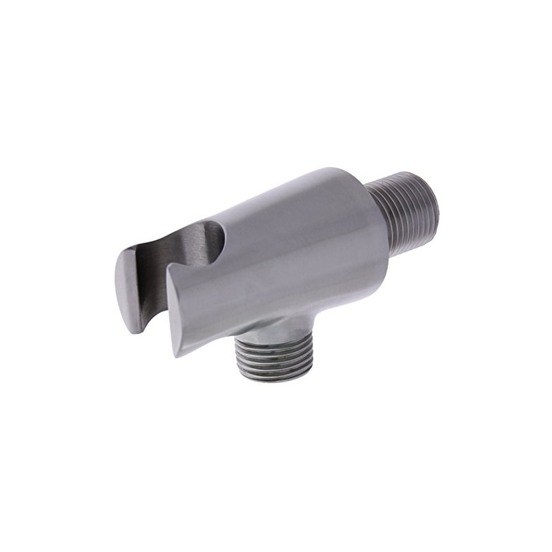 Stainless Steel Wall Connection Elbow with Shower Holder / Connection
