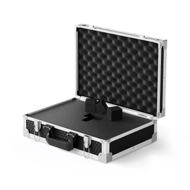 Phenyx Pro Aluminum Alloy Frame Carrying Case with One-layer Pre-Diced Pick and Pluck Foam, Ideal Single/Dual Wireless Mic Systems Transportation (Size Medium 17.1 x 12.6 x 4.1 In)