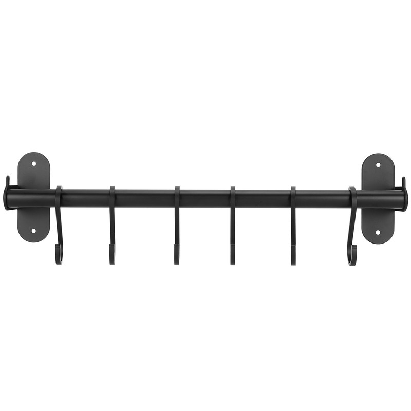 40cm 6 Hooks Pot Lid Hanger Punch WallMounted Storage Holder