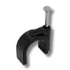 Lumonic 100 x Nail Clamps 12 mm for Cable Black