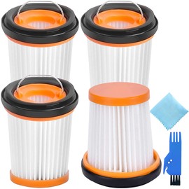 EATBALE Replacement Filter for Shark ION W1 Cordless Handheld Vacuum for Shark ION WV200UK, WV201, WV205, WV220, WV251UK. Compare to Part # XHFWV200 (4 Pack Wandvac Filter With Cleaning Brush, Rag)