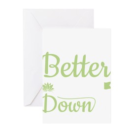 CafePress Meditation Life Is Better Upside Do Greeting Cards Folded Greeting Cards (10-pack) Glossy