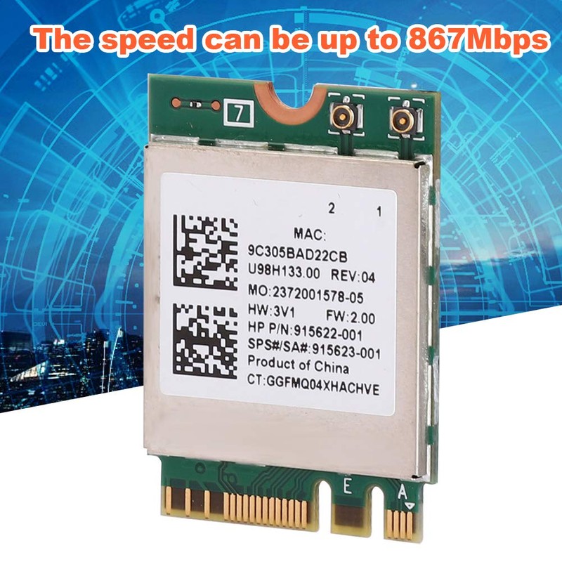 ASHATA WiFi Card WiFi Card Network Card RTL8822BE Dual Band