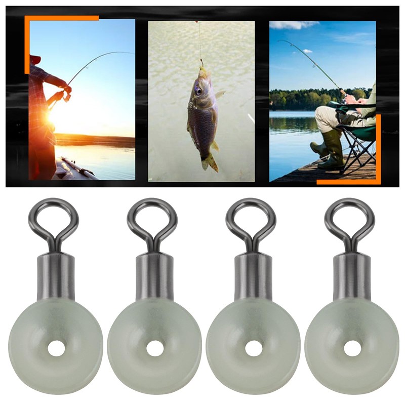 Briny River 50PCS Pulley Swivel 22x10mm Fishing Plastic Fork Hook