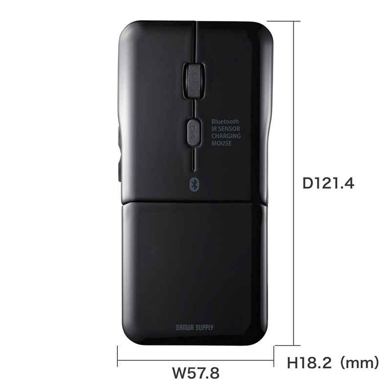 Sanwa Supply MA-BTIR1165BK Silent Bluetooth 5.0 IR LED Mouse (5