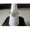 Unbranded Prasiolite and White Topaz Platinum over Sterling Silver Ring