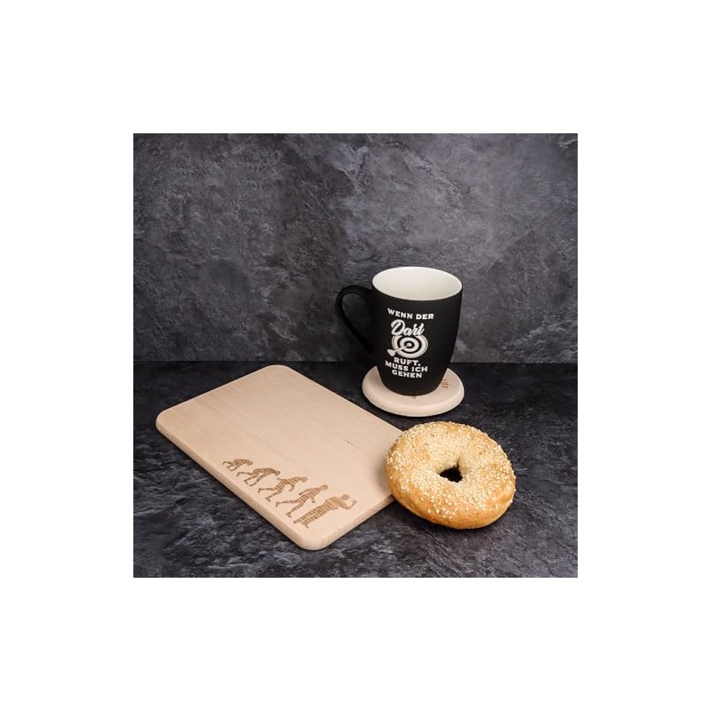 Spruchreif Breakfast Board Dart | Bread Board with Engraving |