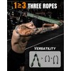 Professional Tricep Rope Cable Attachment with 3 Adjustable Handles -