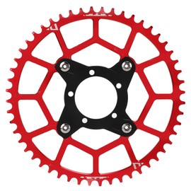 52T 104 BCD Mid Drive Chainring Adapter,Mid Drive Motor Chainring for Bafang Mid Drive Motor(Red)