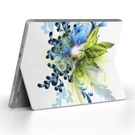 igsticker Surface Go/Surface Go 2 Exclusive Skin Seal Surface Go Seal Skin Protective Film Sticker Accessories 005937 Flower Blue Plant