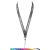 ROLSELEY Lanyard with Printed Text (Black/White) with Safety Clasp (Grey