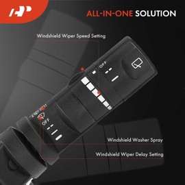 A-Premium Windshield Wiper Switch Compatible with Nissan Murano 2003-2004, Pathfinder Armada 2004, Armada 2005, Quest 2004-2005 & Infiniti QX56 2004-2006, FX35 2004, FX45 2004