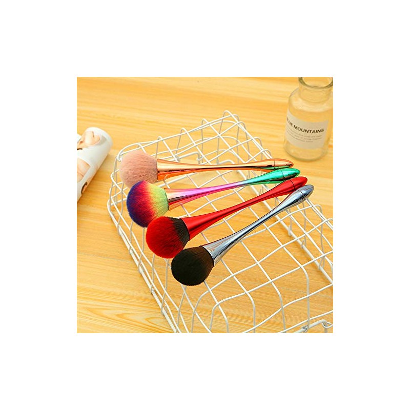 Brocha mineral grande en polvo, brocha de maquillaje para base,