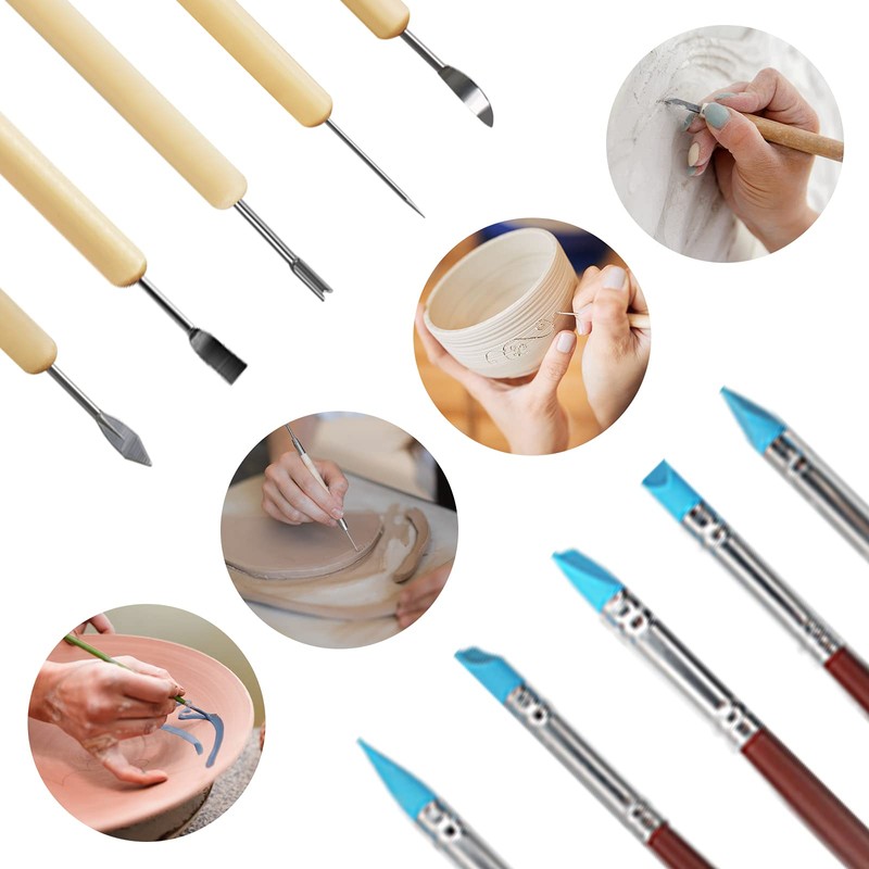 46 Pieces Pottery Tool Set Modelling Tool Polymer Clay Tool