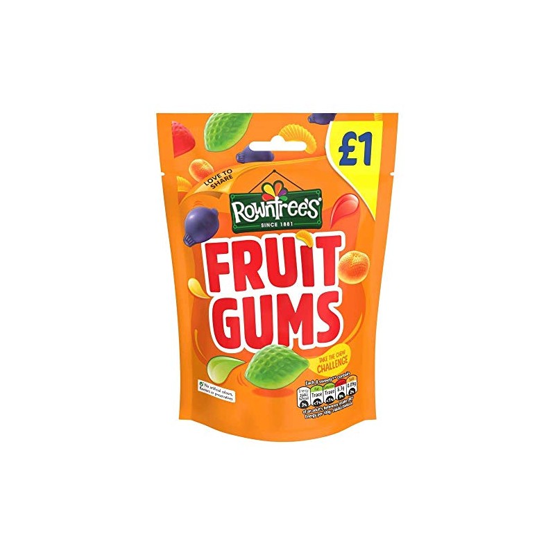 Rowntrees Fruit Gums 120g (Pack of 6)